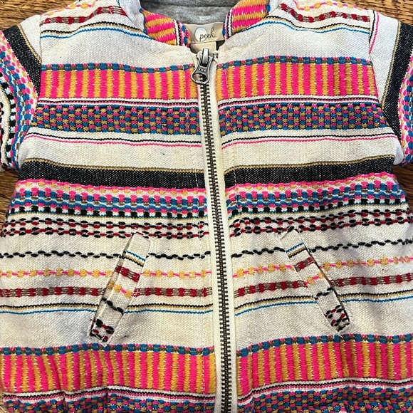 NWOT AZTEC CANVAS JACKET - SIZE 3-6M - Picture 5 of 6